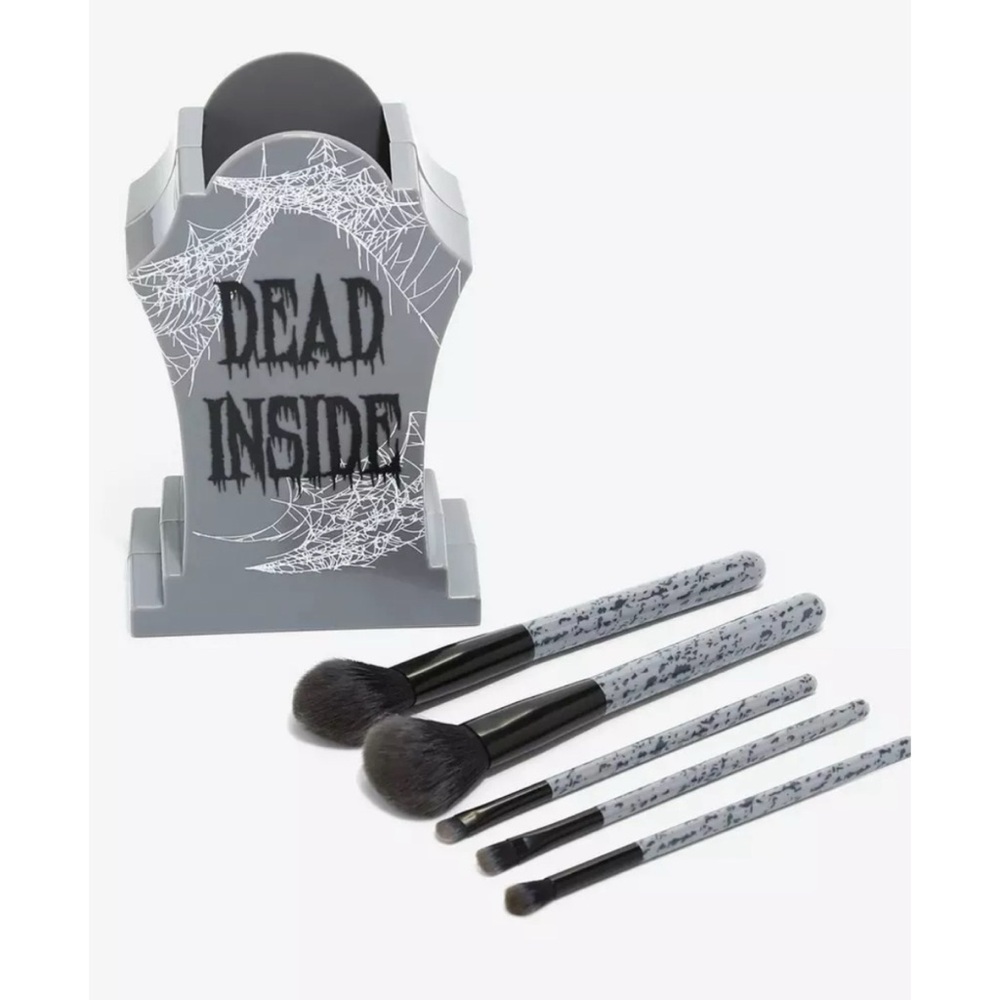 Tombstone Makeup Brush & Holder Set